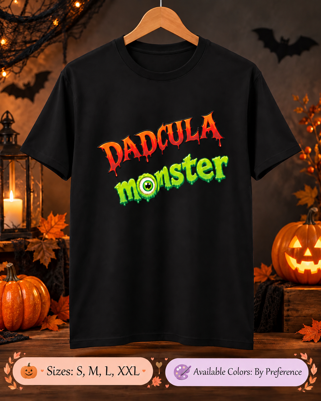 DADCULA MONSTER – Men’s Halloween DTF T-Shirt 🎃👻
