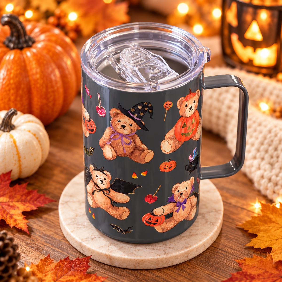 Halloween Teddy Bear Tumbler ππ§Έ