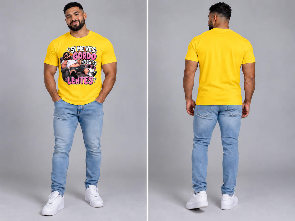 Si Me Ves Gordo, Necesitas Lentes” Funny Spanish Unisex T-Shirt – 100% Cotton DTF Graphic Tee