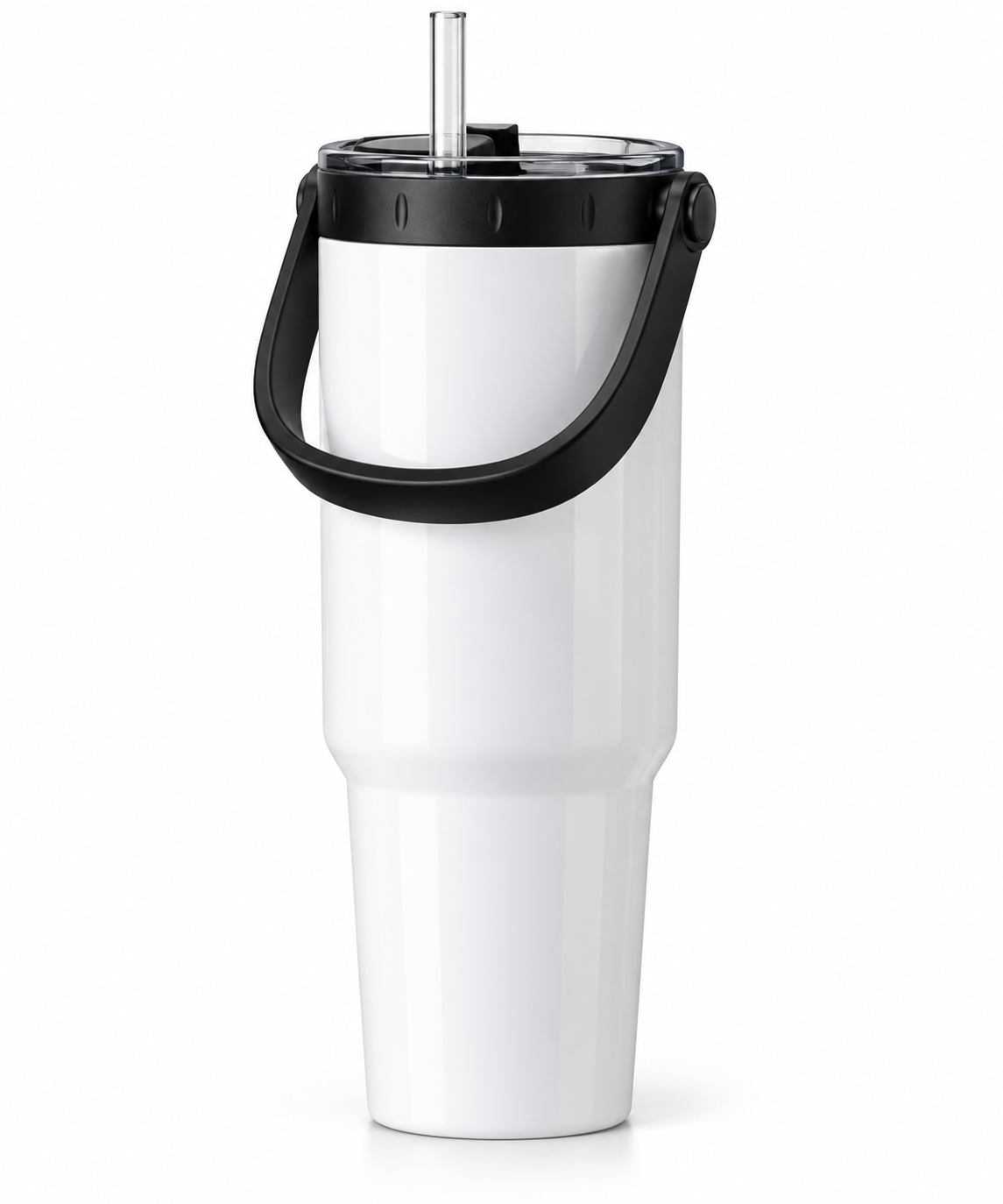 Personalized 40 oz Tumbler with Handle & Straw