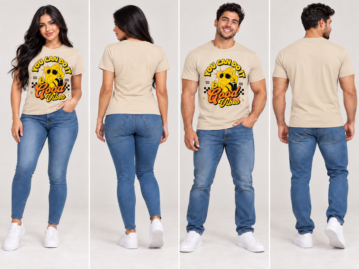You Can Do It – Good Vibes Unisex Cotton DTF Graphic T-Shirt ☀️✨