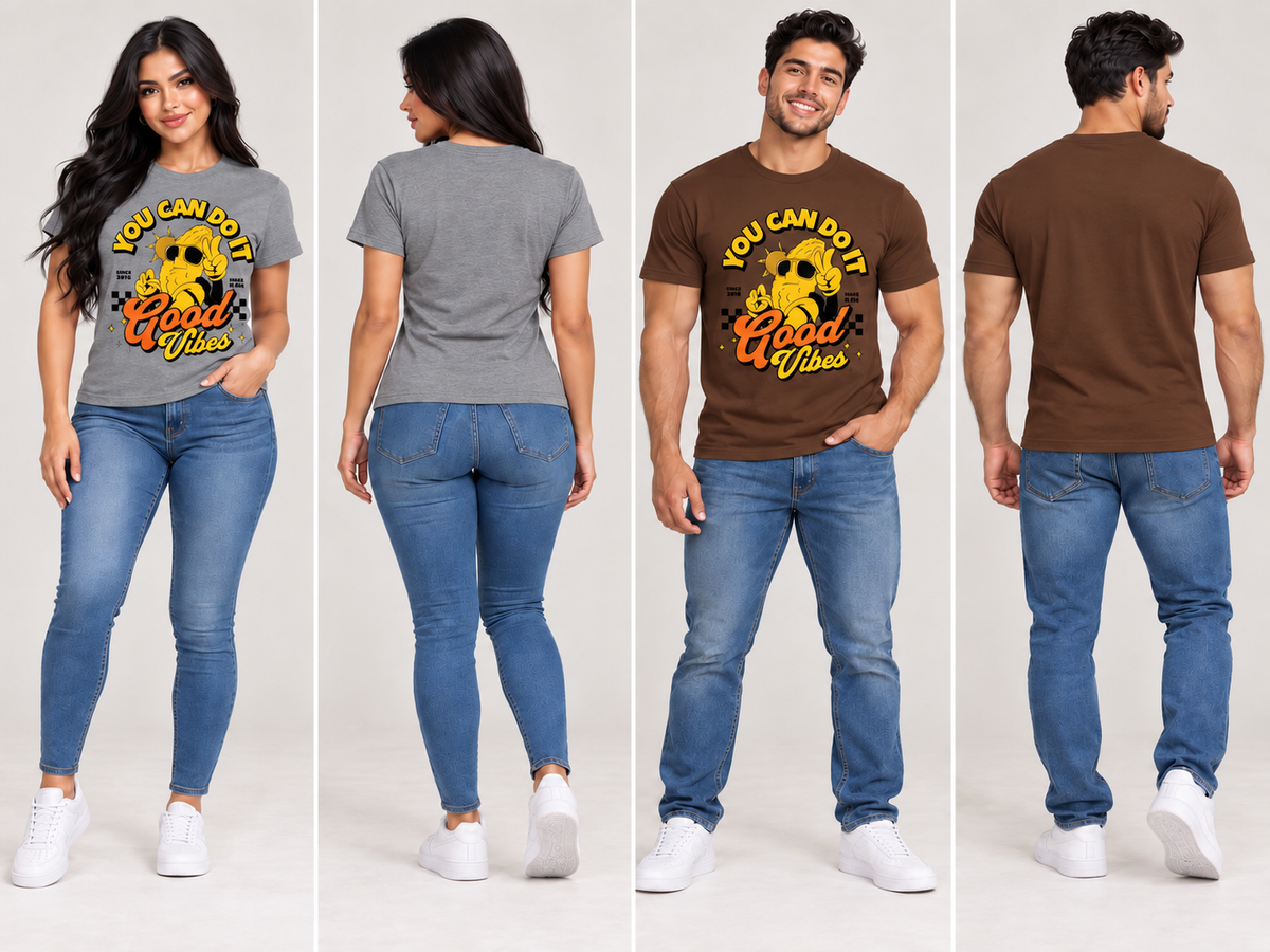 You Can Do It – Good Vibes Unisex Cotton DTF Graphic T-Shirt ☀️✨