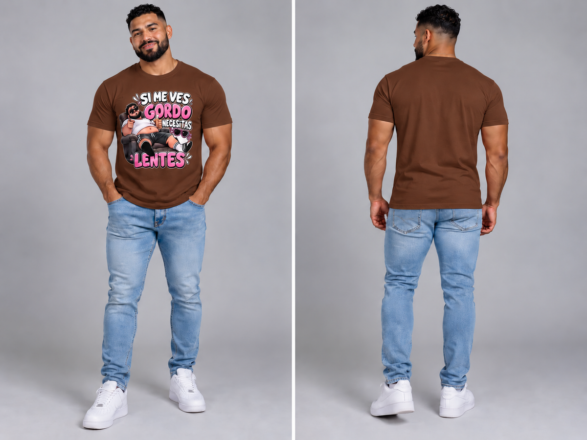 Si Me Ves Gordo, Necesitas Lentes” Funny Spanish Unisex T-Shirt – 100% Cotton DTF Graphic Tee