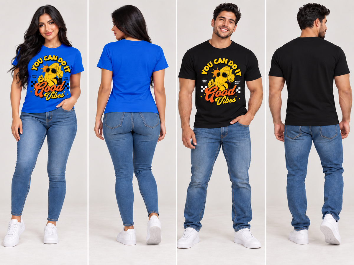 You Can Do It – Good Vibes Unisex Cotton DTF Graphic T-Shirt ☀️✨