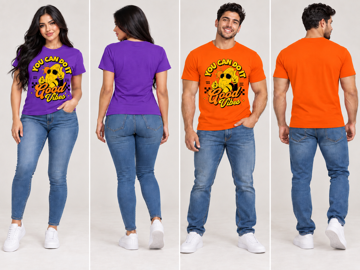 You Can Do It – Good Vibes Unisex Cotton DTF Graphic T-Shirt ☀️✨