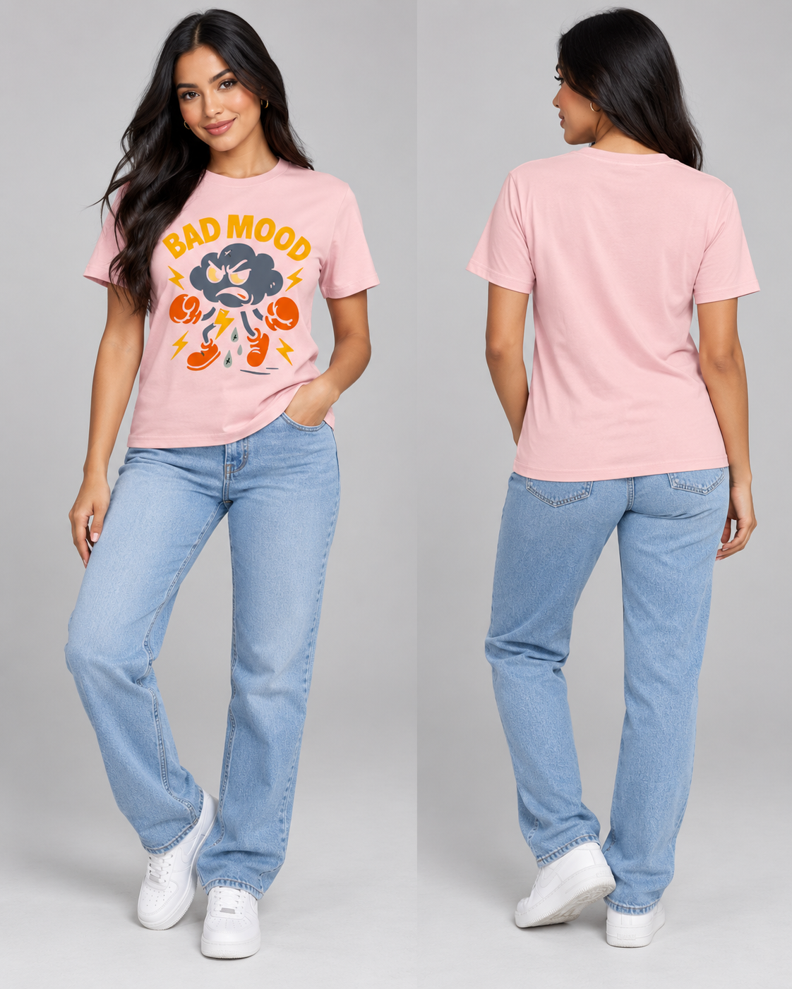 Bad Mood Graphic Tee – Funny Unisex Cotton DTF T-Shirt
