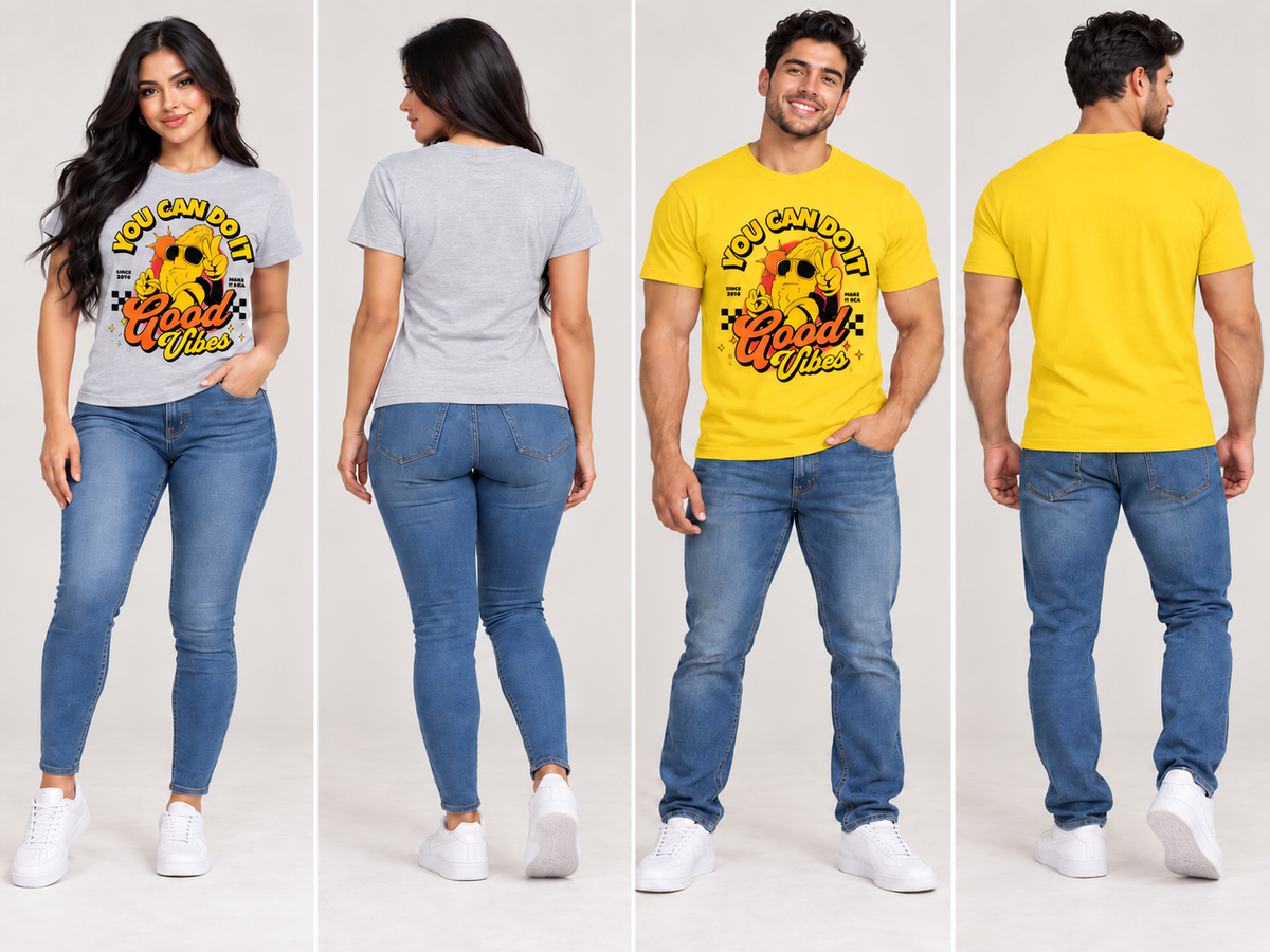 You Can Do It – Good Vibes Unisex Cotton DTF Graphic T-Shirt ☀️✨