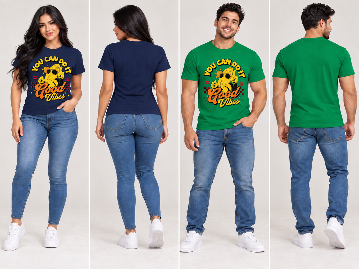 You Can Do It – Good Vibes Unisex Cotton DTF Graphic T-Shirt ☀️✨