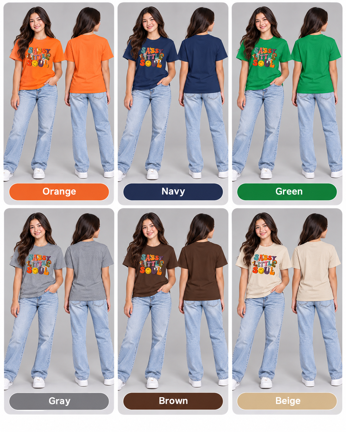 Sassy Little Soul Retro Graphic T-Shirt – Colorful DTF Printed Tee