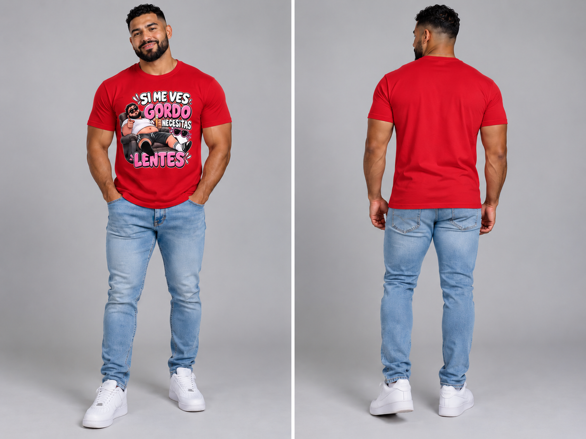 Si Me Ves Gordo, Necesitas Lentes” Funny Spanish Unisex T-Shirt – 100% Cotton DTF Graphic Tee