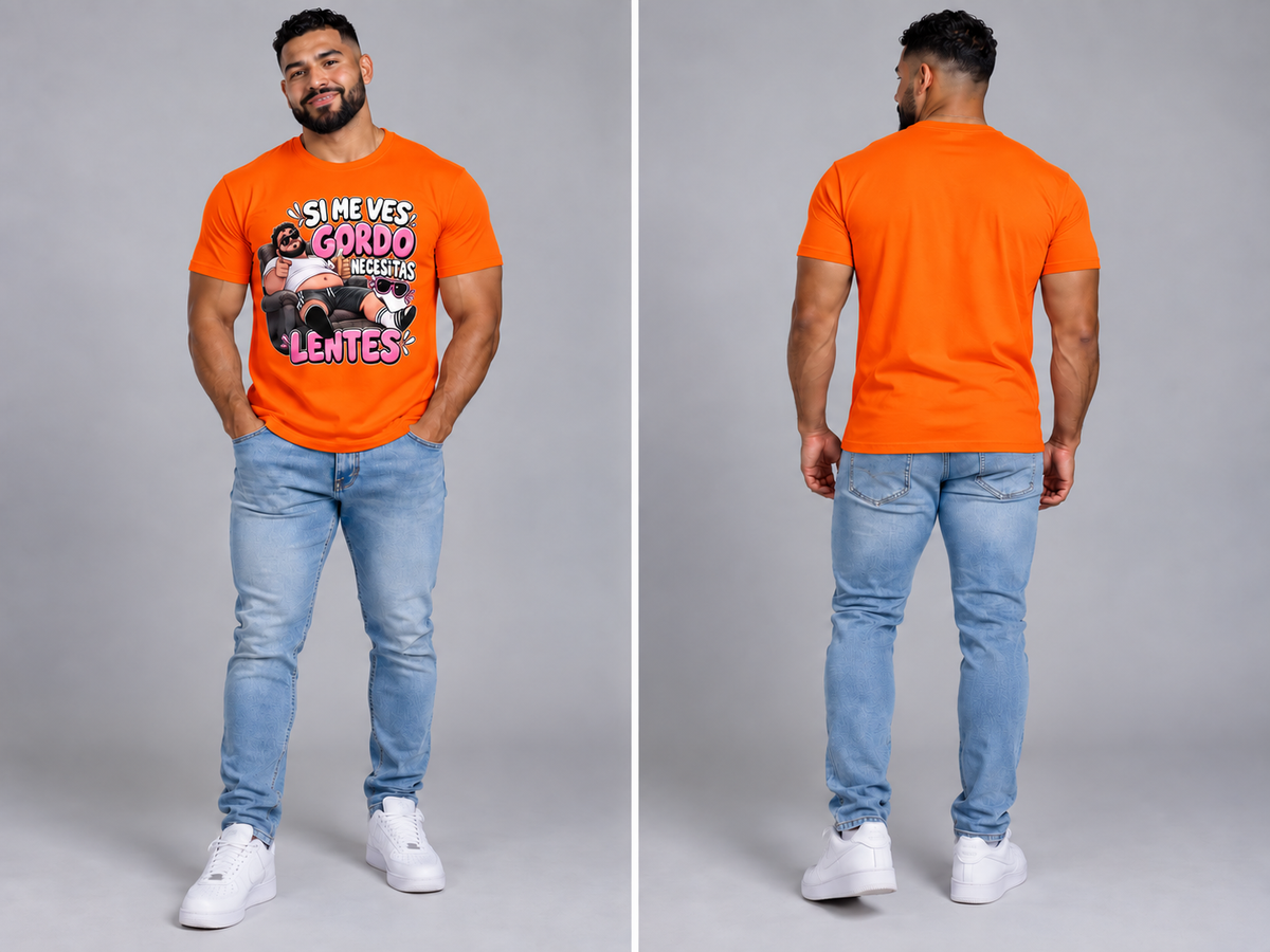 Si Me Ves Gordo, Necesitas Lentes” Funny Spanish Unisex T-Shirt – 100% Cotton DTF Graphic Tee