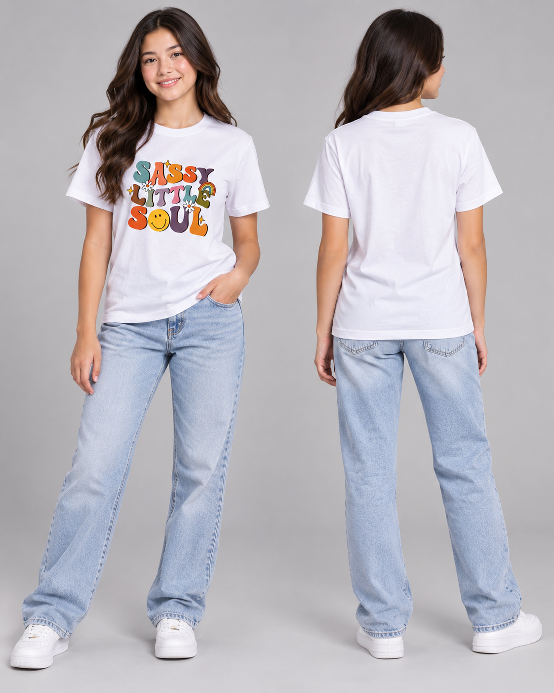 Sassy Little Soul Retro Graphic T-Shirt – Colorful DTF Printed Tee