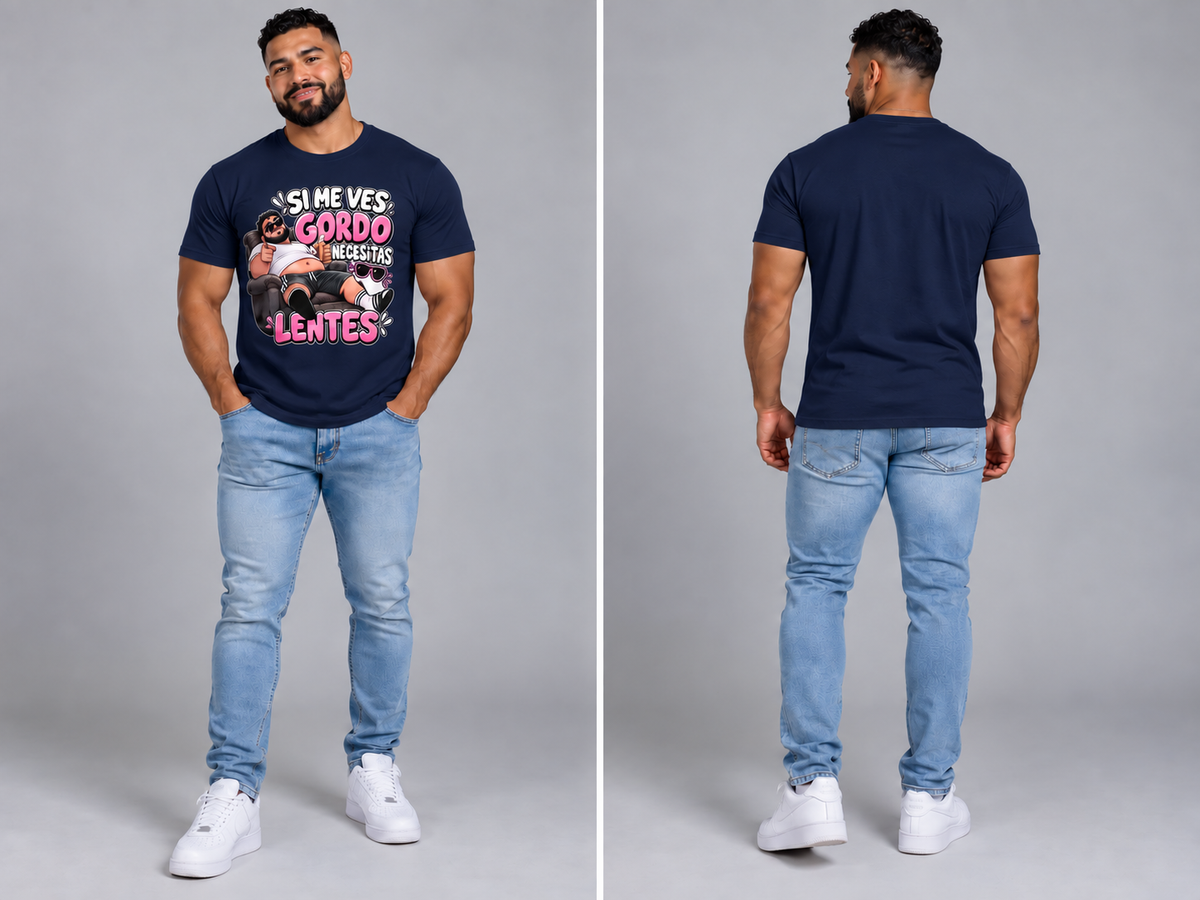 Si Me Ves Gordo, Necesitas Lentes” Funny Spanish Unisex T-Shirt – 100% Cotton DTF Graphic Tee