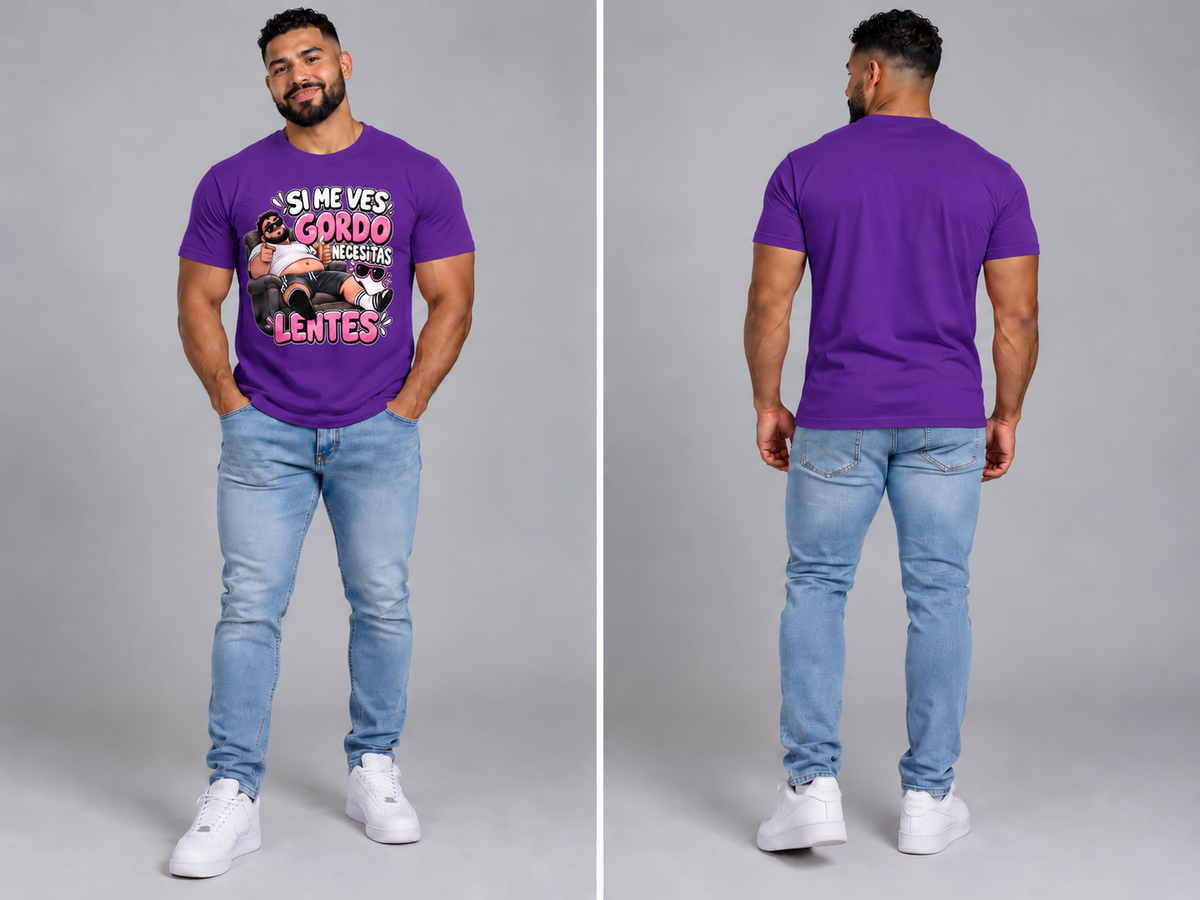 Si Me Ves Gordo, Necesitas Lentes” Funny Spanish Unisex T-Shirt – 100% Cotton DTF Graphic Tee