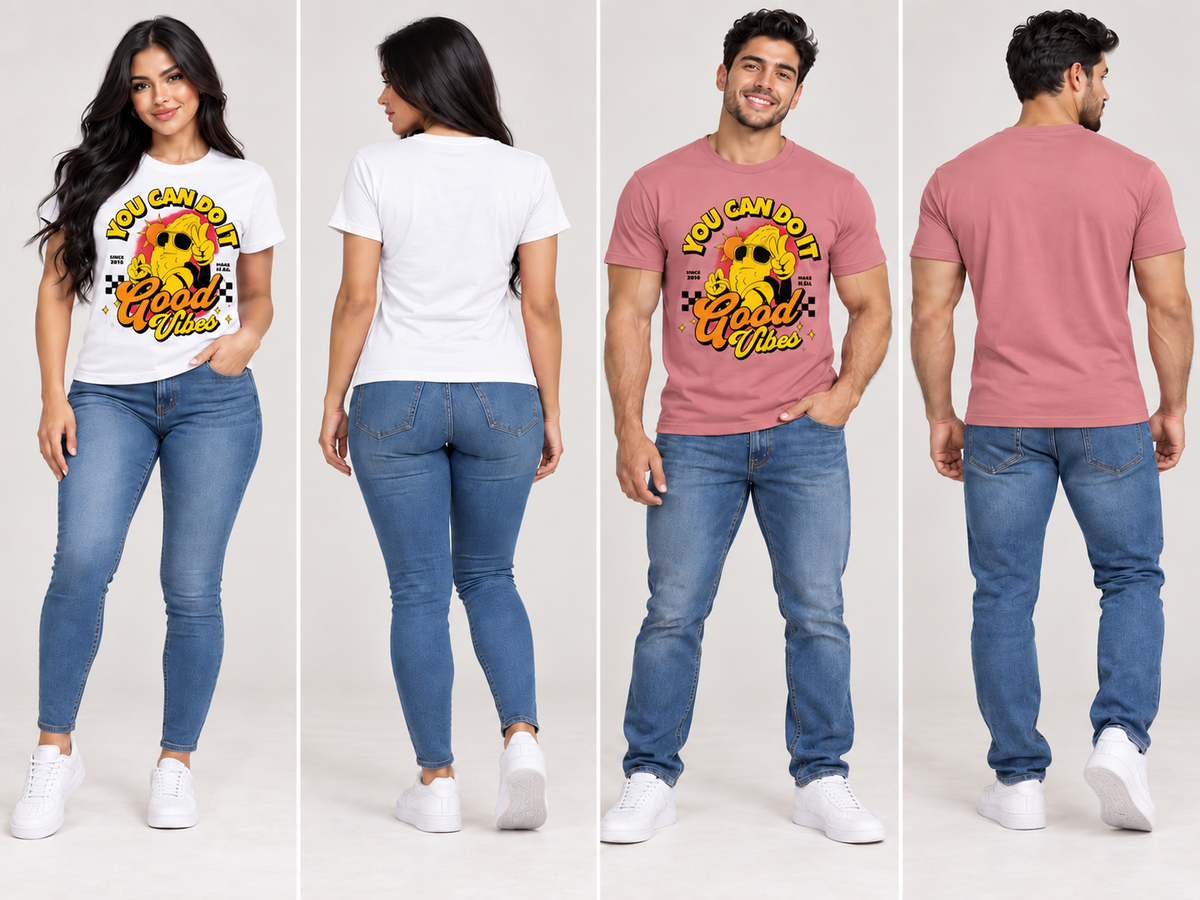 You Can Do It – Good Vibes Unisex Cotton DTF Graphic T-Shirt ☀️✨