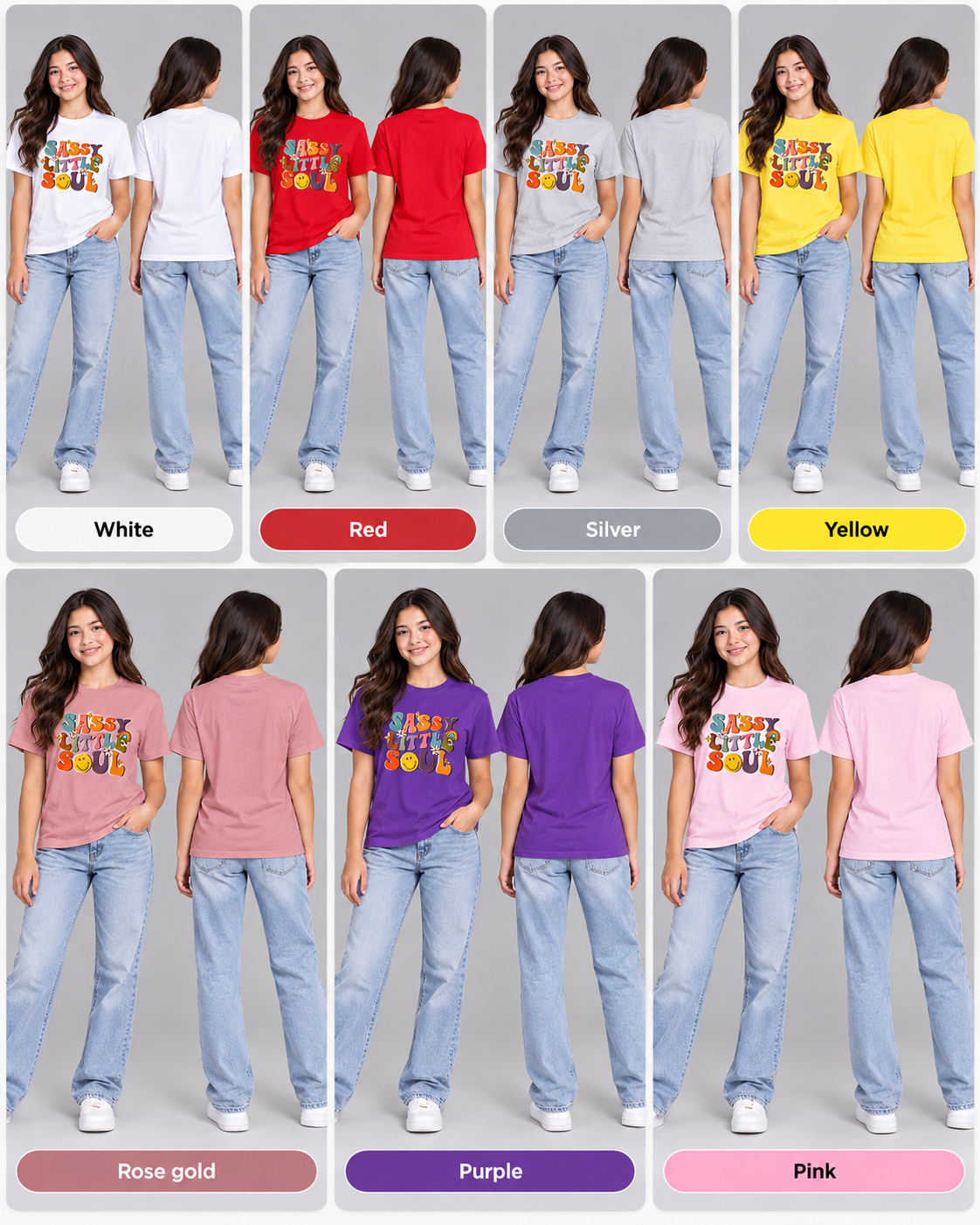 Sassy Little Soul Retro Graphic T-Shirt – Colorful DTF Printed Tee