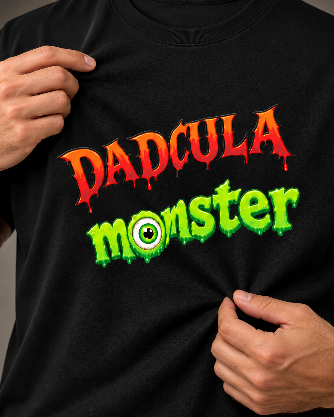 DADCULA MONSTER – Men’s Halloween DTF T-Shirt 🎃👻