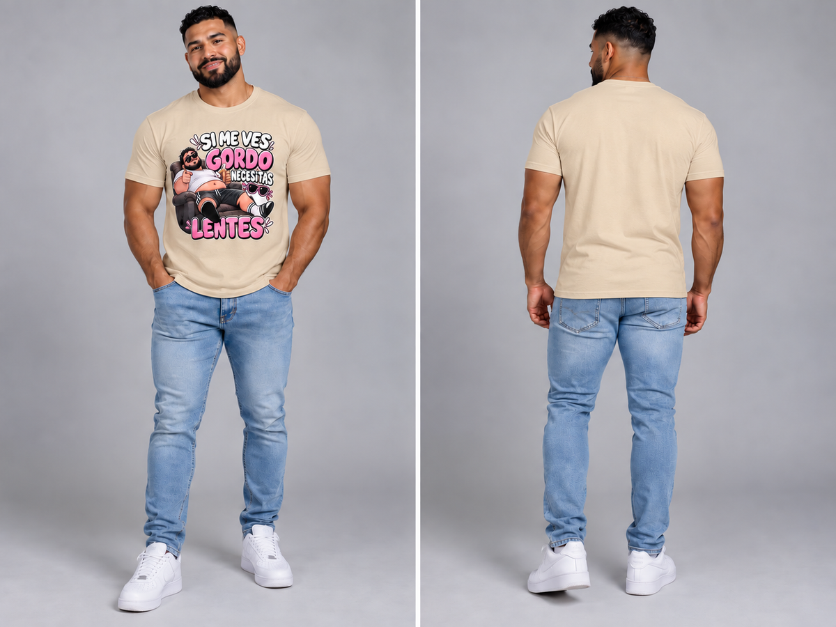 Si Me Ves Gordo, Necesitas Lentes” Funny Spanish Unisex T-Shirt – 100% Cotton DTF Graphic Tee