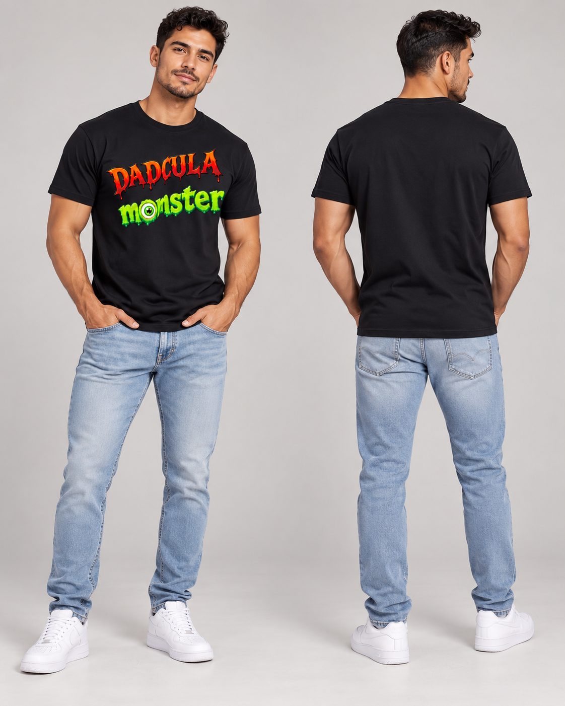 DADCULA MONSTER – Men’s Halloween DTF T-Shirt 🎃👻
